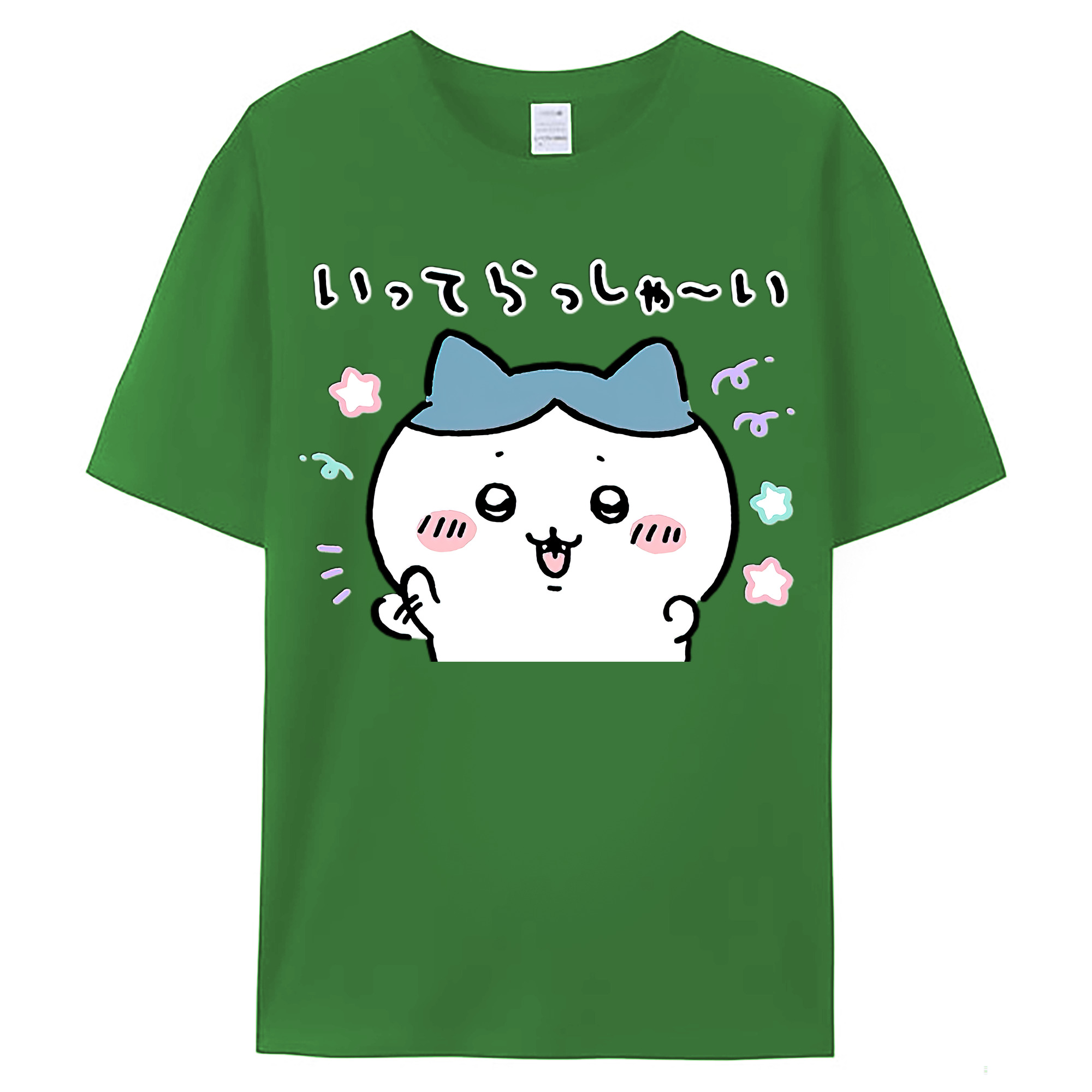 （画像用） ちいかわ ハチワレ Chii-kawa hachiware レディースカジュアルプリントTシャツ（綿100％）